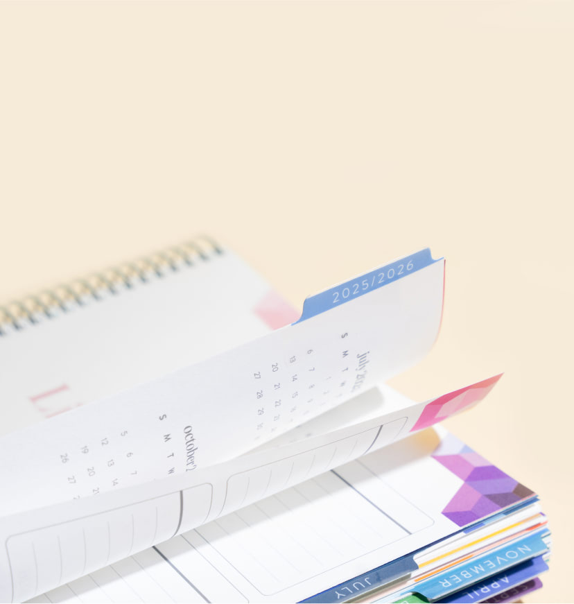  Flip through of colorful lifeplanner pages.