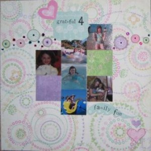 Scrapbooking Layout Grateful for Family Fun