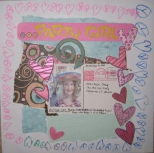 Scrapbooking Layout Party Girl