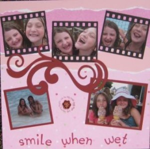 Scrapbooking Layout Smile When Wet