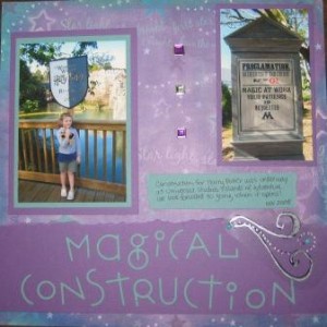 Scrapbooking Layout Magical Construction