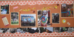 scrapbooking layout welcome to the jungle