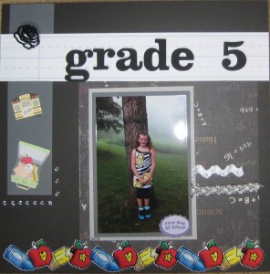 scrapbooking layout grade 5