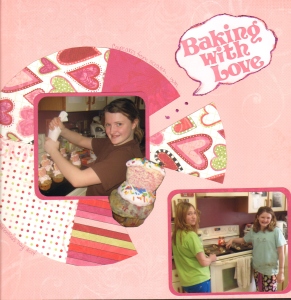 Scrapbooking Layout - Baking with Love