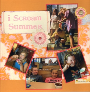Scrapbooking Layout - I scream summer