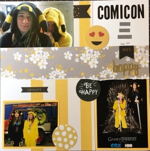 scrapbooking layout comicon 2015