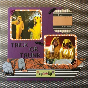 scrapbooking layout trick or trunk 2015